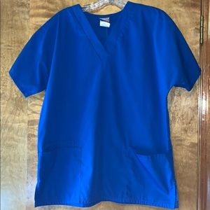 Cherokee Royal Blue Scrub Top